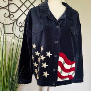 BELLEPOINTE Size XXL Unique Patriotic Blue Jacket